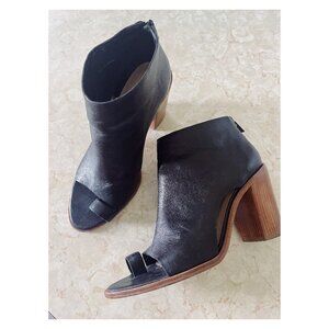 Loeffler Randall Sz 8.5 Black Leather Women's Gigi Aviator Calf Dress Pump